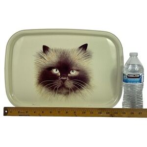 Massilly France 1984 Marlex Merline Himalayan Persian Cat Tray 15.75"x11" Large